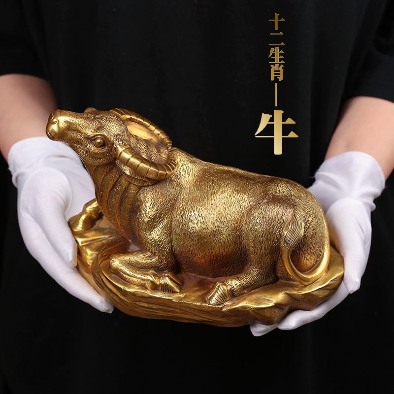 04成交3件风创意十二生肖属相摆件民间特色工艺品虎龙马牛摆设出国