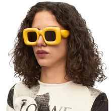 气球充气感膨胀方形太阳镜2023新款墨镜男女搞怪潮男可爱趣味眼镜
