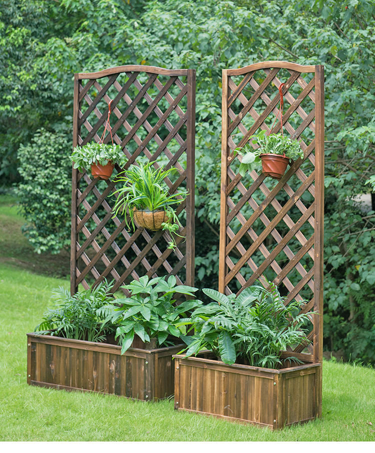 拱门花园爬藤架支架户外网格阳台装饰庭院防腐木花架室外攀爬架