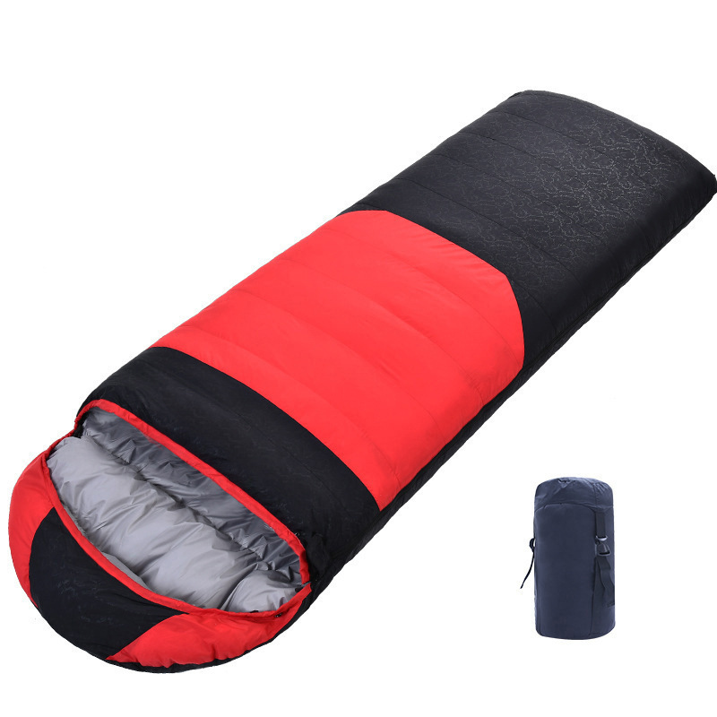 Outdoor down-Filled Sleeping Bag Autumn and Winter Camping Sleeping Bag Single Stitching Adult Portable Warm Duck down Lunch Break Sleeping Bag 1800