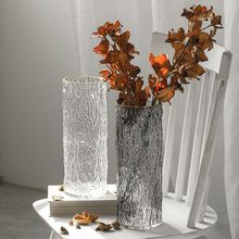 轻奢加厚高颜值ins风玻璃花瓶客厅桌面插玫瑰富贵竹透明花瓶摆件