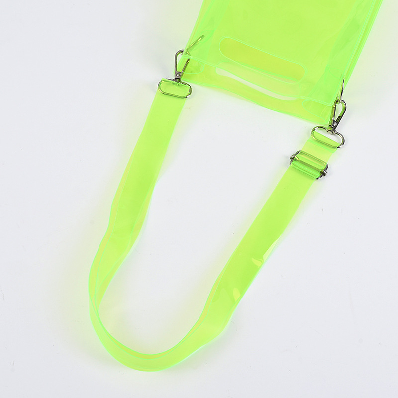 PVC Student Shoulder Bag Creative Color PVC Handbag Printable Logo Hand Carrying Shopping Gift Storage Bag