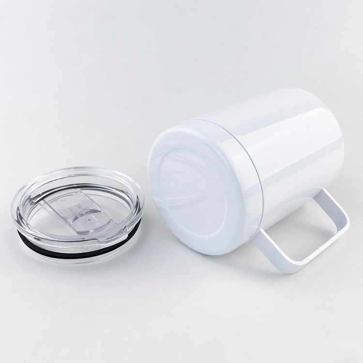 Heat Transfer Printing Handle Cup 10Oz Stainless Steel Thermos Cup Sublimation Blank Coating Double-Layer Cup DIY Printing