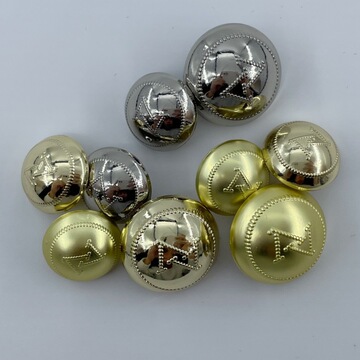 厂家现货双拼金属纽扣小香风西装外套羊绒大衣针织毛衣简约装饰扣