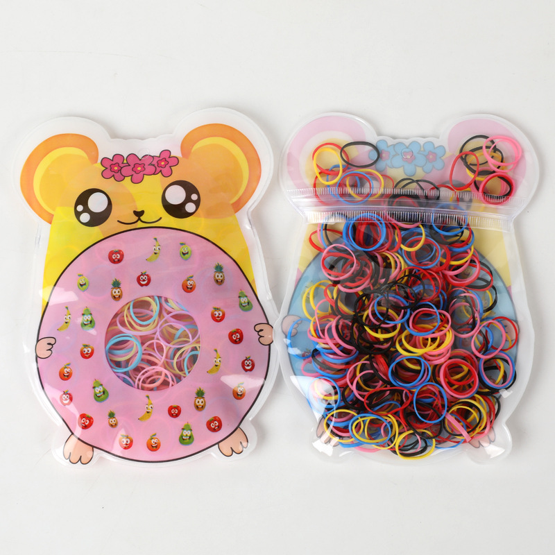  Bag Disposable Children 'S Hair Band Small Rubber Band Wholesale Thick Color Rubber Band Girls Hair Accessories