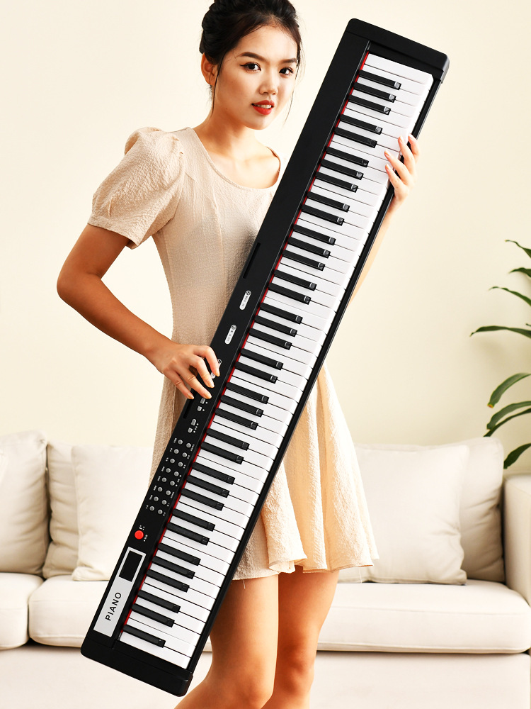 电钢琴88键便携式电子琴多功能专业幼师初学家用智能蓝牙app跟弹