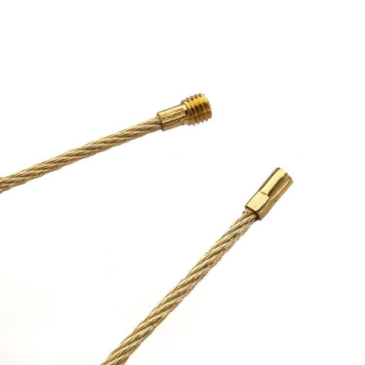 优质金色不锈钢钢丝圈 钢丝钥匙环 电镀金色威也绳 环保不退色