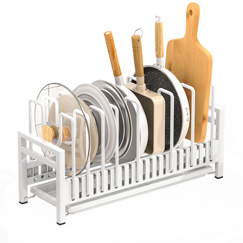 厨房置物架放锅具橱柜内锅具收纳放锅架台面放玻璃杯杯架锅盖架