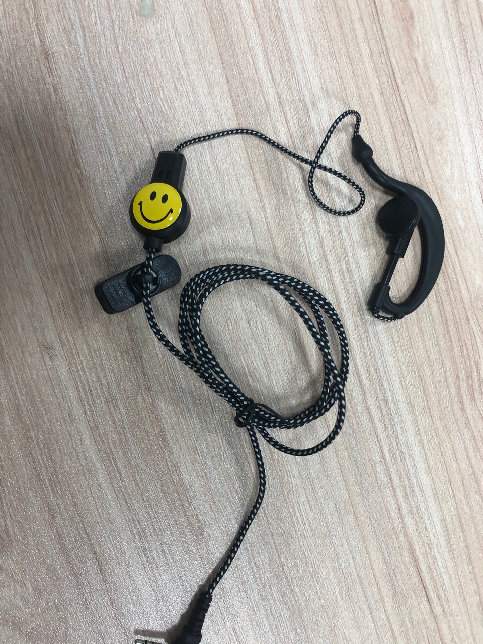 适用迷你小机对讲机耳机中晨机可适配 细针 编织绳 笑脸迎宾挂耳