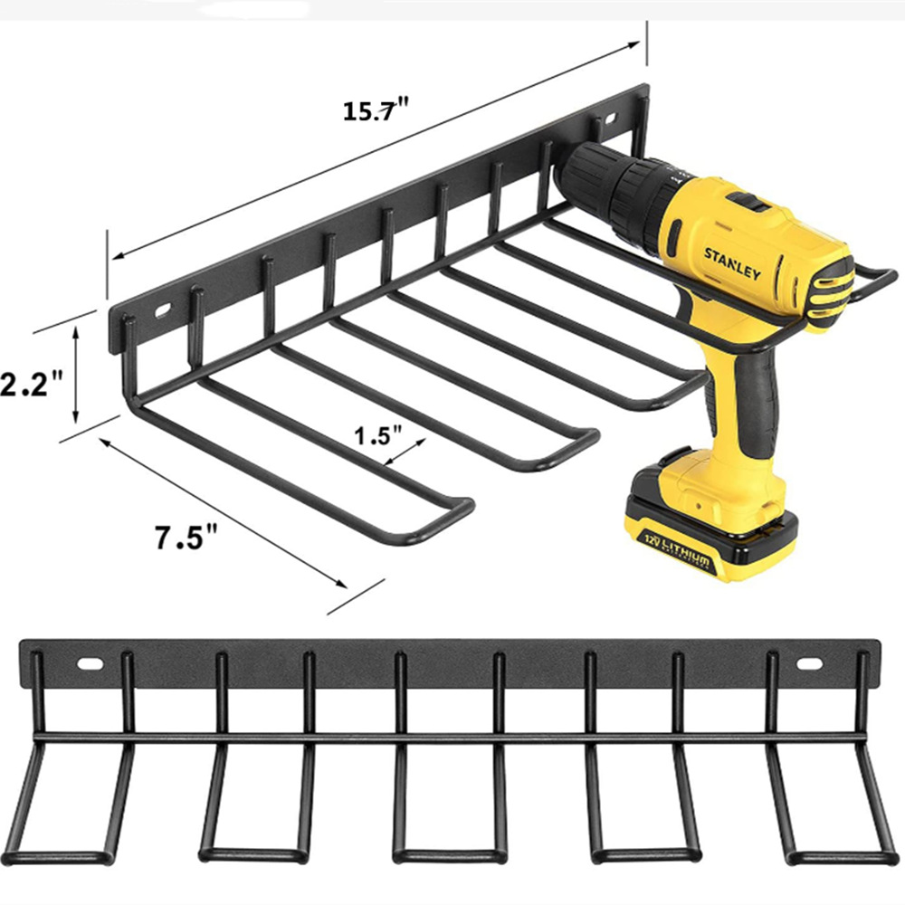 电钻收纳架 壁挂式电动工具收纳架工具架车库存储架收纳架