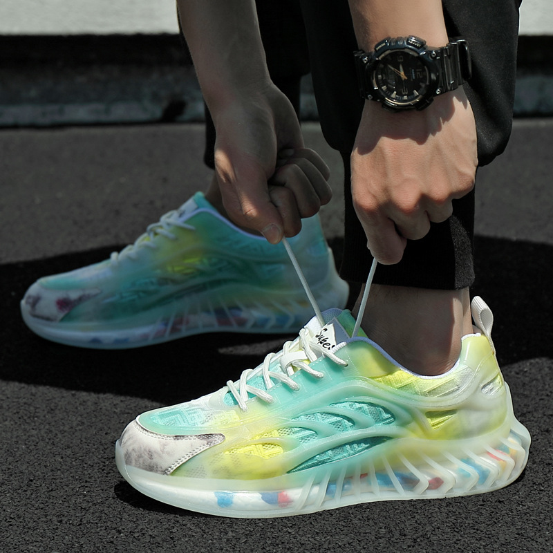 冷粘鞋tpu鞋底透气轻便男士运动风休闲鞋轻便个性凉爽运动风男鞋