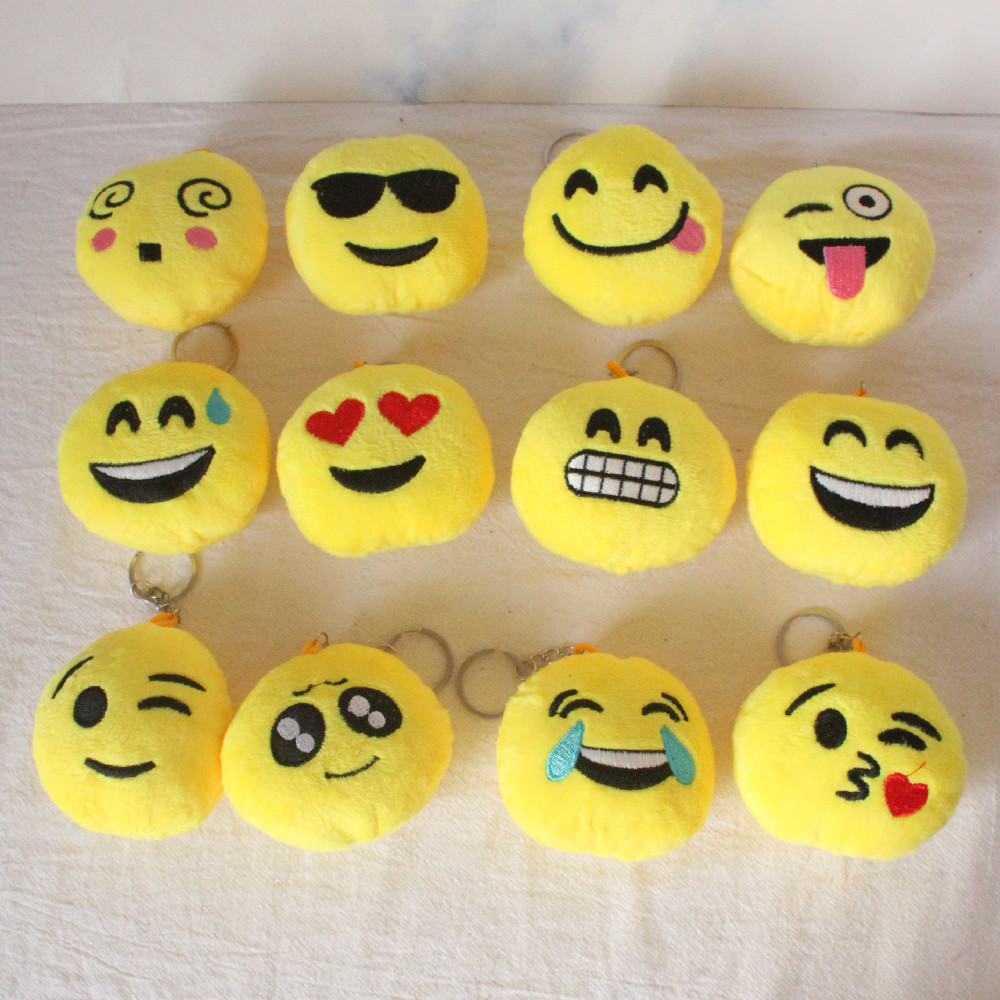 qq表情娃娃搞怪emoji表情包公仔毛绒挂件活动礼品抓机娃娃玩偶