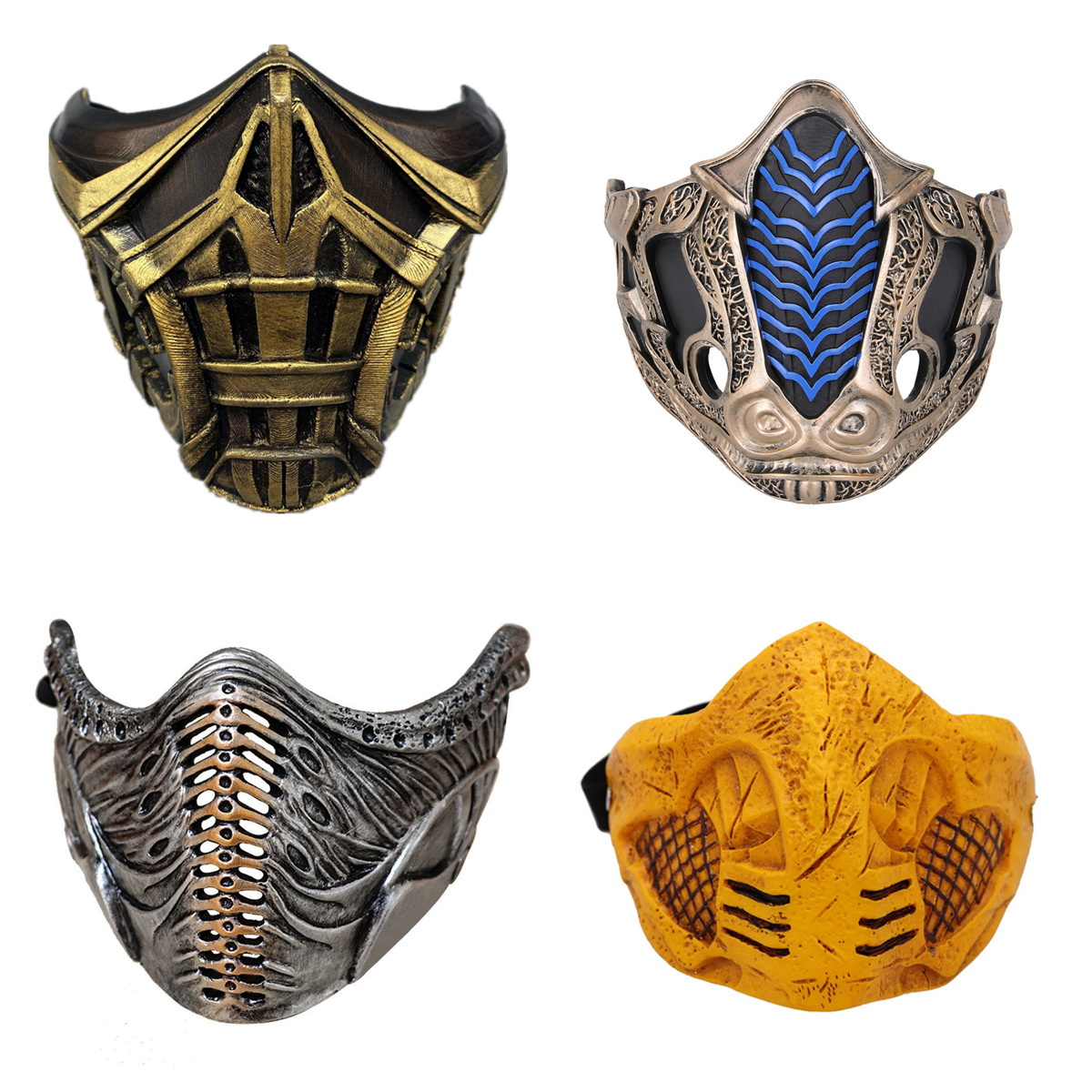 热门格斗游戏真人快打面具 2021电影mk蝎子零度万圣节cosplay道具