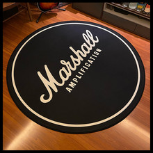 亚马逊跨境马勺黑胶唱片摇滚圆形地毯欧式复古客厅沙发隔音地垫