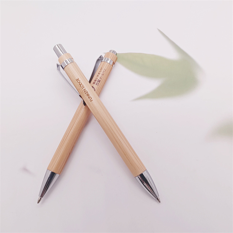 竹子笔环保竹杆笔触控笔可定制专门logo竹管广告礼品笔竹木圆珠笔
