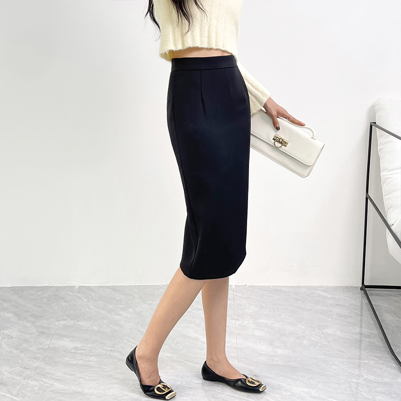 职业半身裙职业女裙中长款女春夏休闲款西裙常规时尚包臀短裙灰色