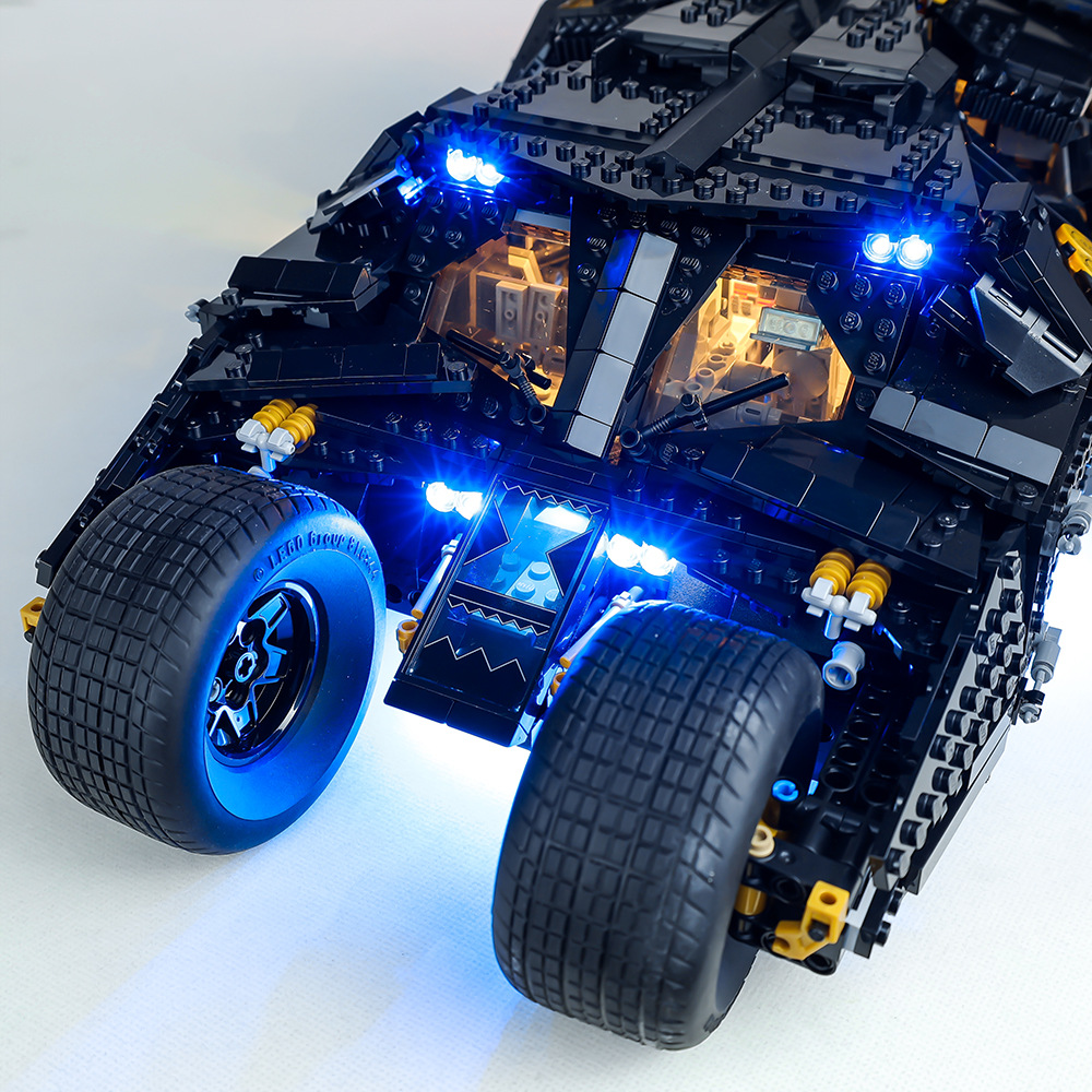easylite适用乐高超级英雄系列76240蝙蝠侠战车led积木玩具灯饰