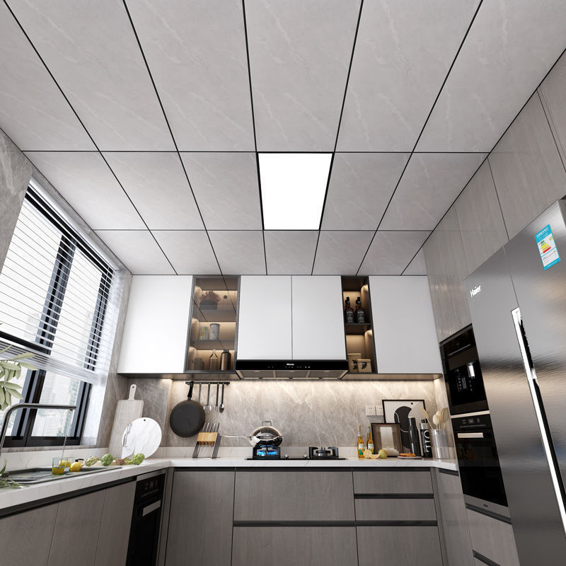 天花板集成吊顶铝扣板300x600厨房卫生间吊顶材料自装自己动手