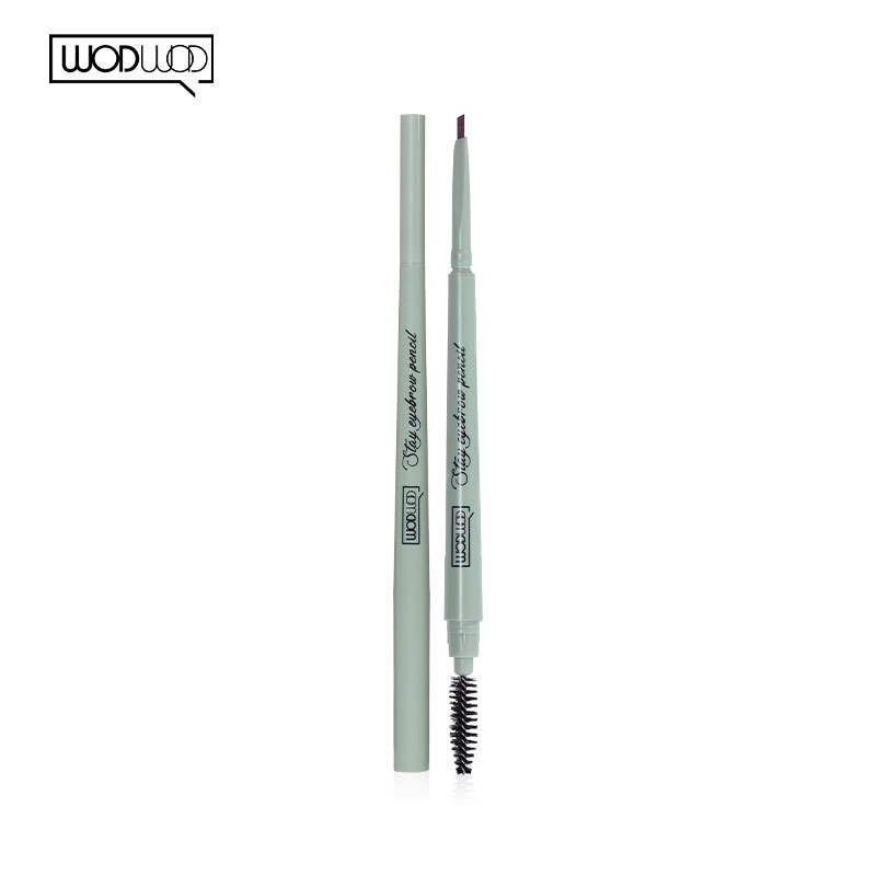 Wodwod Small Briefs Double-Headed Eyebrow Pencil Ultra-Fine Pen Point Ultra-Fine Waterproof Long Lasting Fadeless Distinct Look Wild Eyebrow