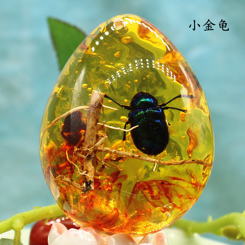 大号真昆虫琥珀挂坠 个性水晶项链吊坠 diy树脂饰品配件
