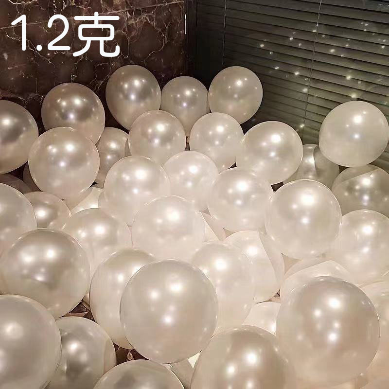 Factory Wholesale 1.2G Thick Pearl round Balloon 10 Inch Wedding Balloon Wedding Room Decoration Arch Balloon
