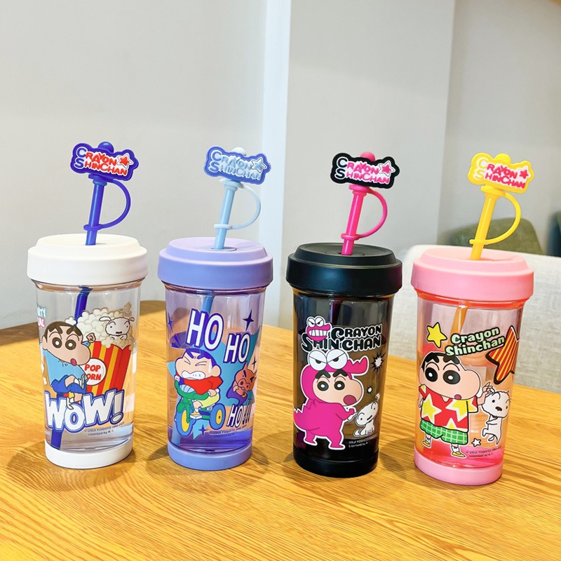 Crayon Xiaoxin Good-looking Large-Capacity Water Cup Student Children Portable Cup High Temperature Resistant Cute Straw Cup Cup