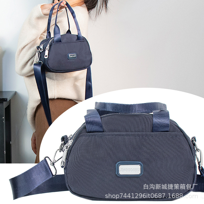 New Ladies' Pouch One Piece Dropshipping Multi-Layer Shoulder Crossbody Bag Simple All-Match Waterproof Nylon Tote Tide