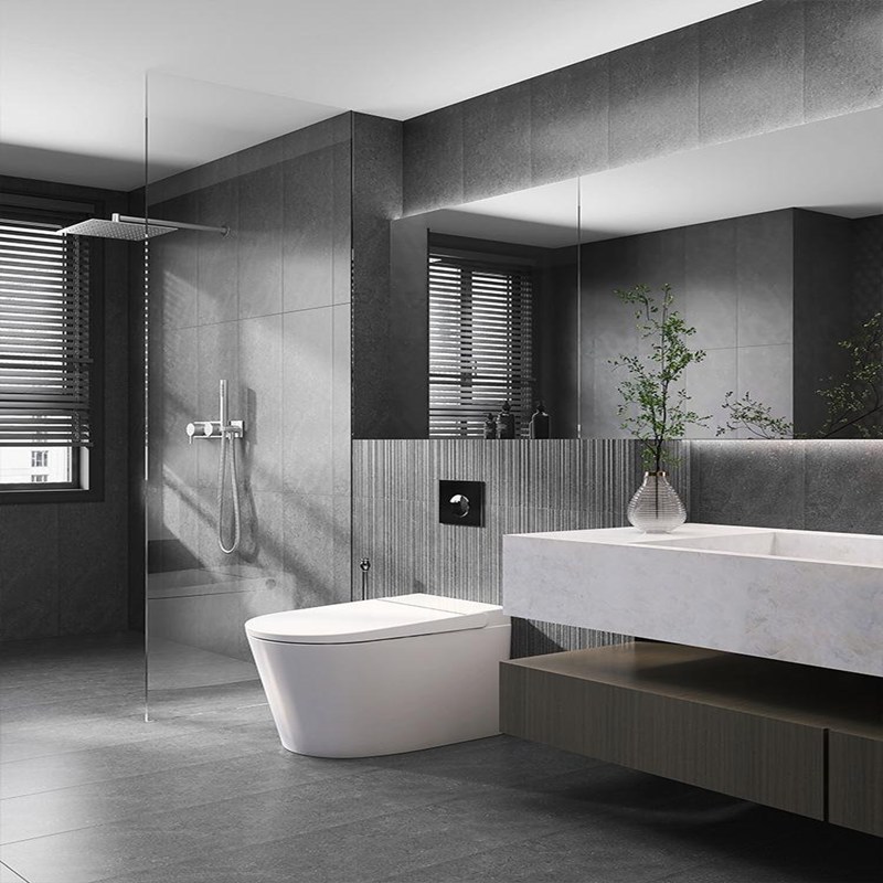 佛山新款星耀石纹系列石墨灰极简厨房卫生间瓷砖300x800墙砖地砖