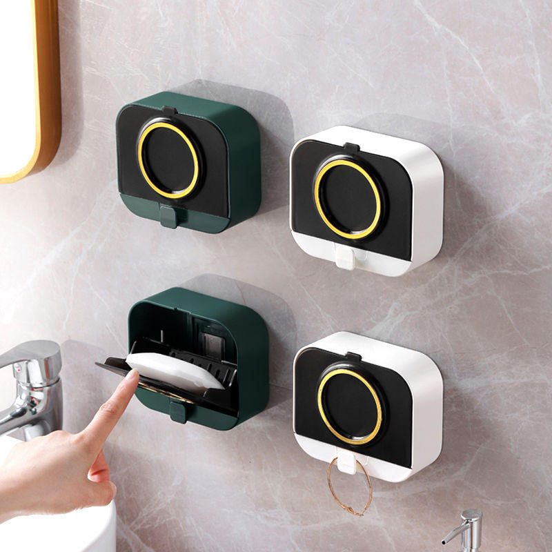 香皂盒挂墙轻奢风肥皂盒免打孔壁挂沥水盒家用卫生间浴室放香皂置