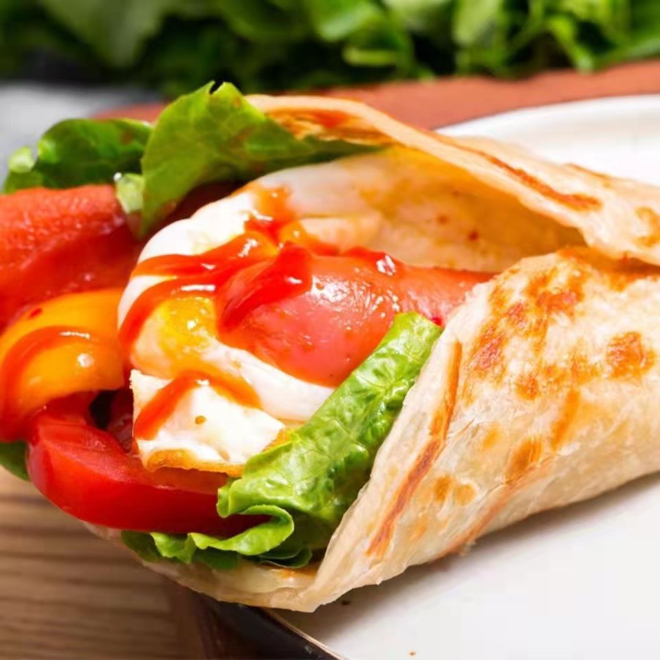 商用冷冻台湾风味 手抓饼100片家庭装早餐煎面饼批发饼皮速冻食品