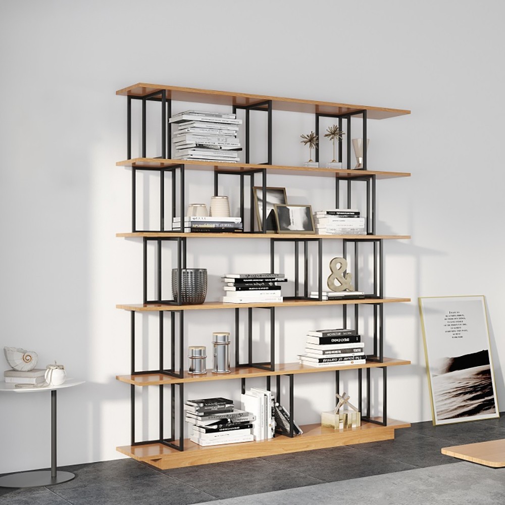 北欧落地书架展示架客厅墙面书柜置物架艺术隔断多层陈列架不规则
