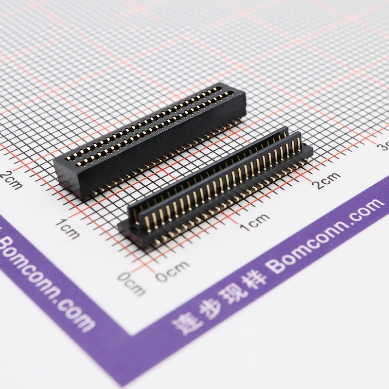 0.5mm板对板连接器合高4h小间距双槽直插高精密大拼位PCB板公母座