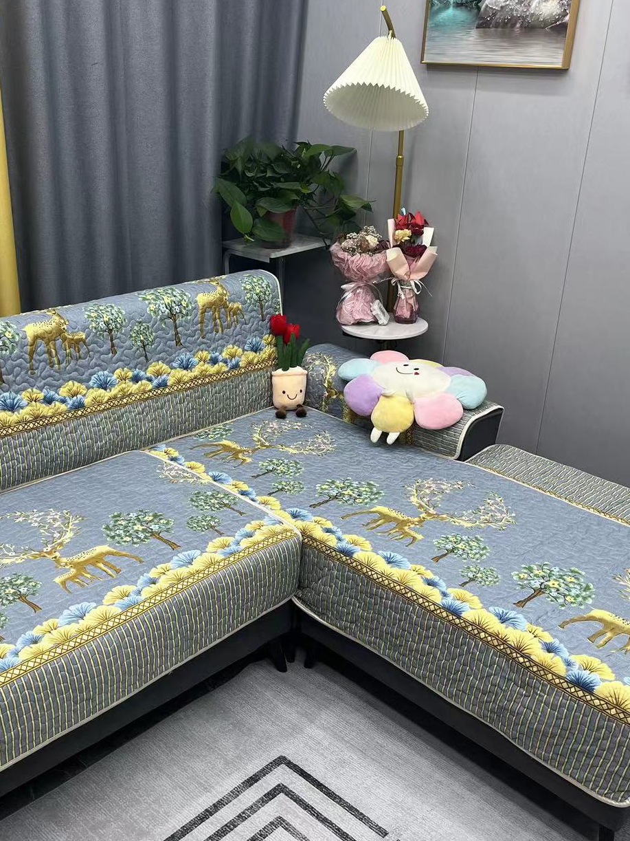 新款四季通用防滑沙发垫一套四片-阿里巴巴