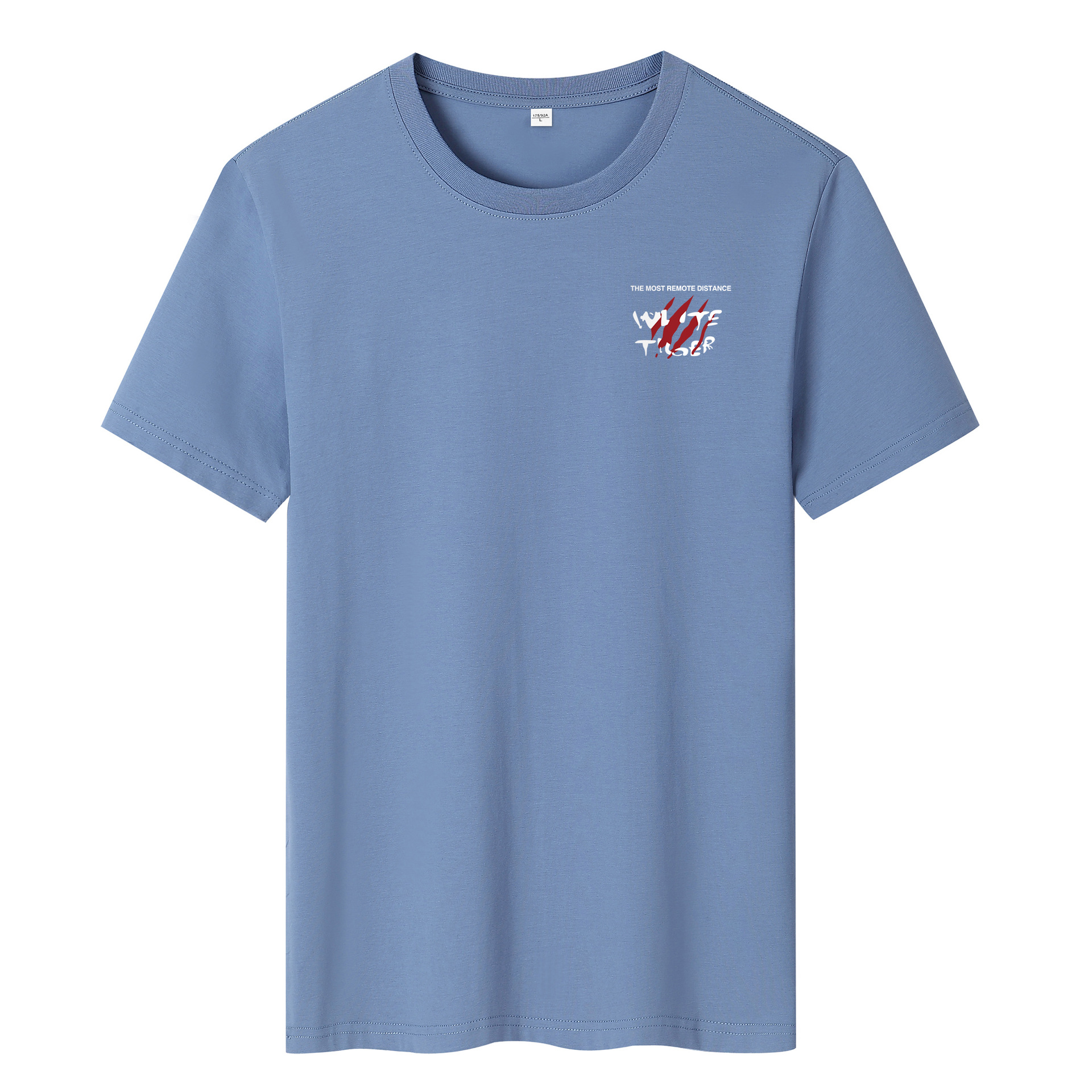 2022潮流半袖体恤打底衫男士纯棉短袖t恤夏季新款圆领8017 f4小猫