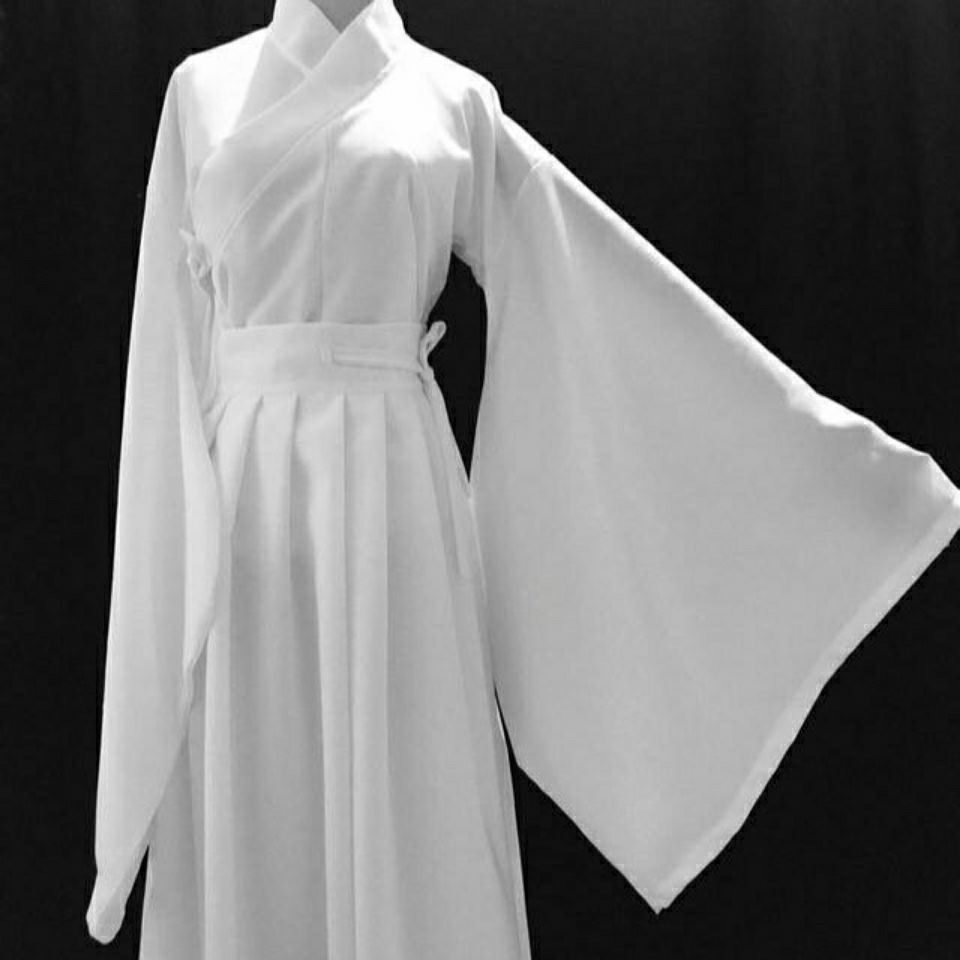 汉服式睡衣古装武侠内衣里衣斜领中衣男女打底古代季白色古装武