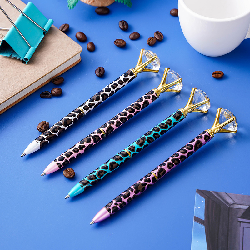 2023 New Leopard Diamond Ballpoint Pen Metal Ball Point Pen Gift Pen