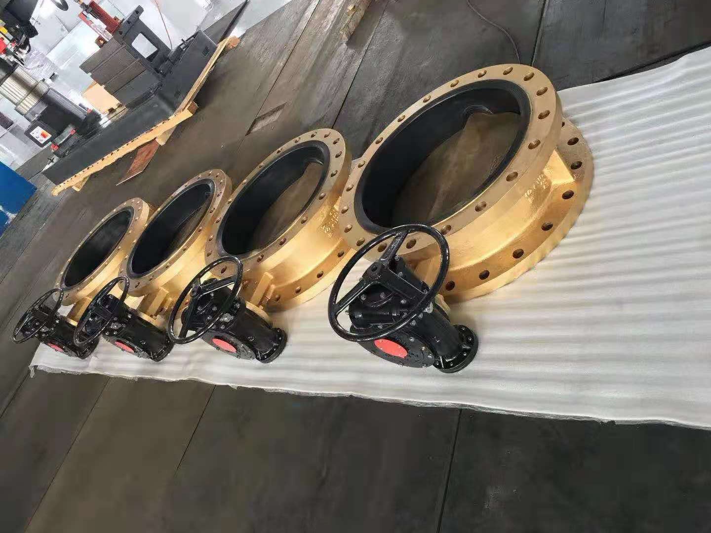 d341x-10/16t全铜蝶阀铜体铜板蜗轮软密封法兰蝶阀