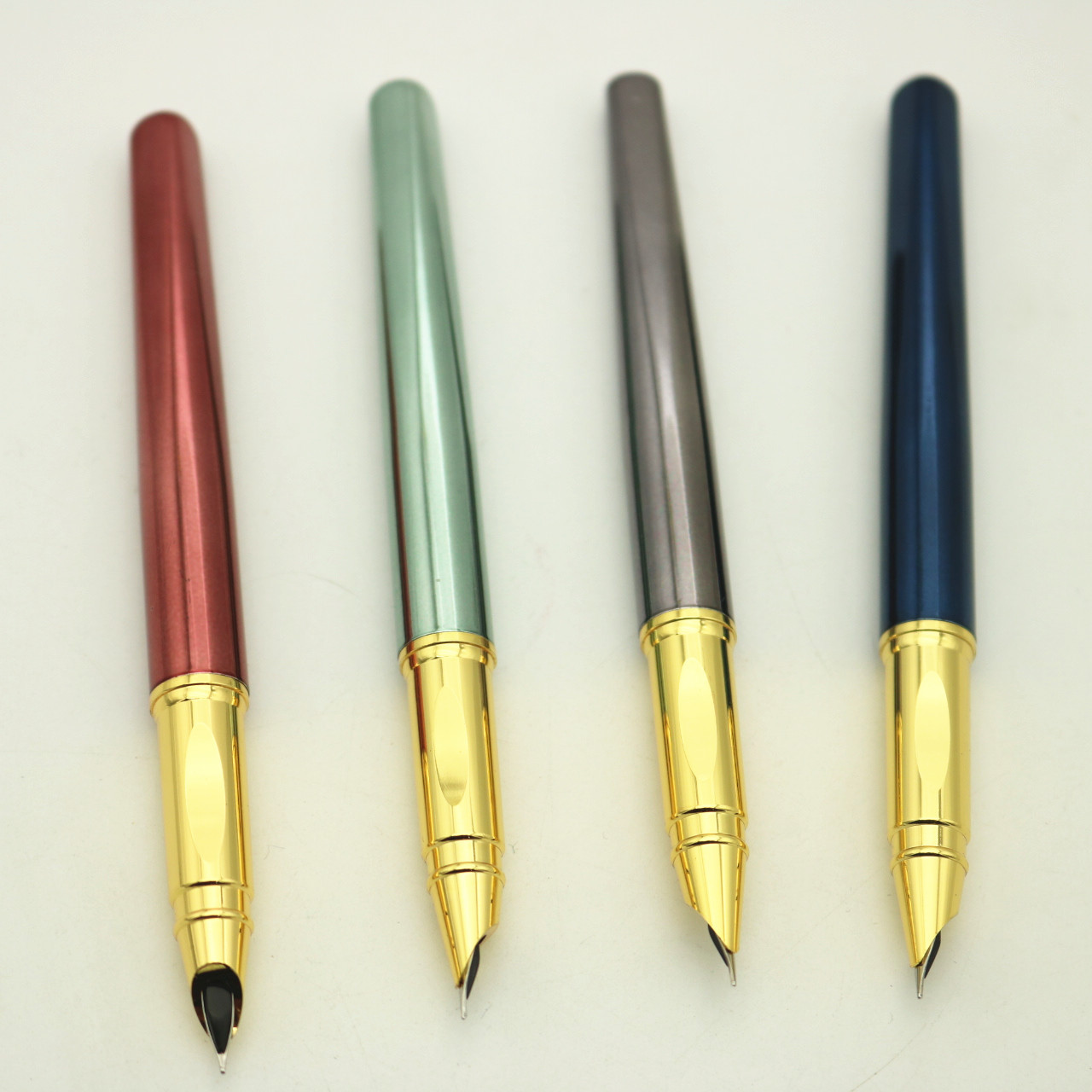 批发烂笔头8073型流光彩小尖硬笔书法钢笔抽墨两用钢笔用3.4口径