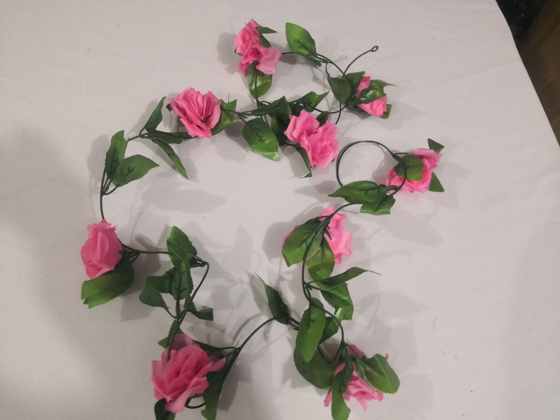 Artificial Flower Rattan Fake Flower Rose Vine Green Leaf Plant Photography Props Plastic Fake Flower Wedding Home Decoration