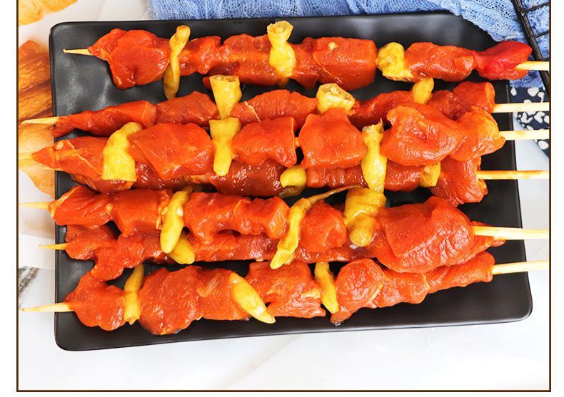 泡椒风味牛肉串户外牛肉烧烤串串商用冷冻半成品食材200串一包【2