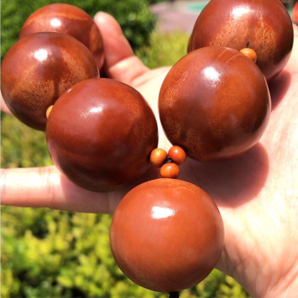 橄榄核圆珠手持男款橄榄核打磨超大光珠手持纯手工打磨巴西核印尼