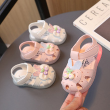一件代女宝宝凉鞋夏季学步鞋女童可爱公主鞋1岁一2软底婴儿鞋子