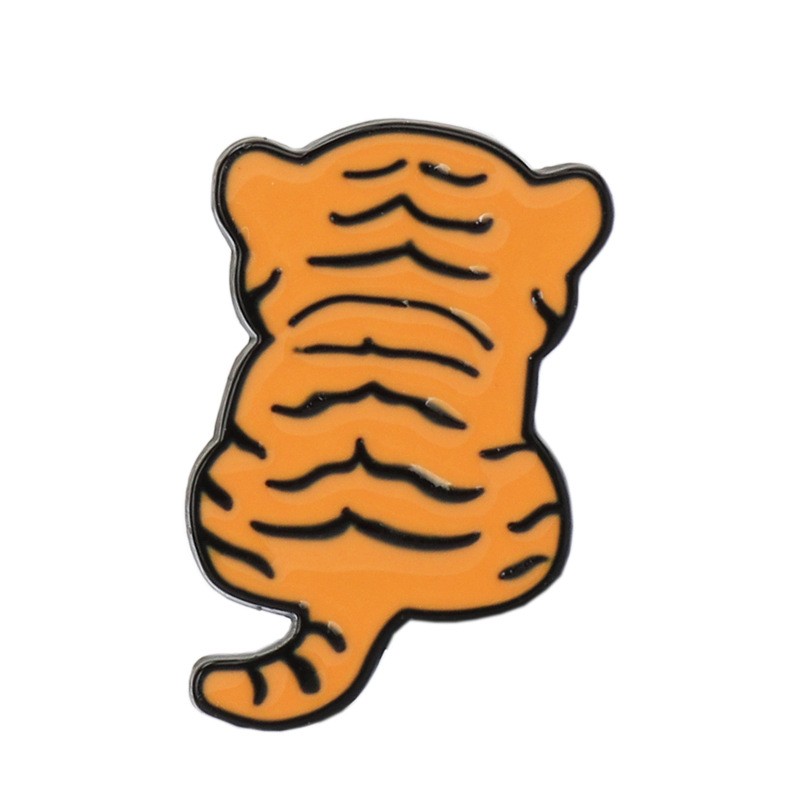 王的背影个性创意老虎徽章可爱日系情侣胸针男女别针包包装饰品