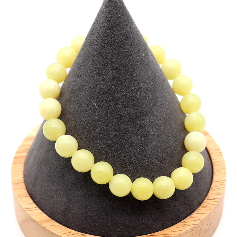 柠檬玉,8mm柠檬玉手链,柠檬玉半成品异形各种玉石可质询