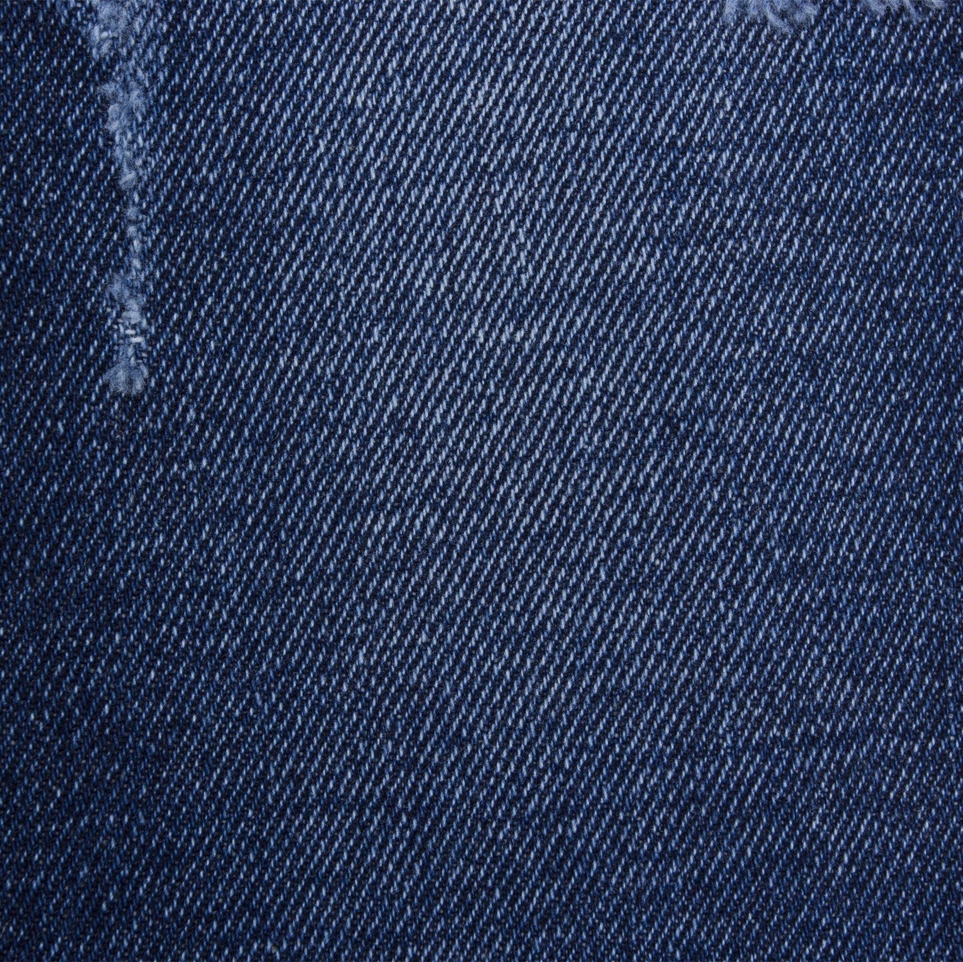 现货靛蓝全 棉斜纹牛仔布中厚款 外套箱包鞋帽用牛仔面料 12oz