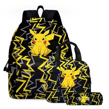 现货皮卡丘pikachu宠物精灵pokemon小学生书包儿童背包双肩包