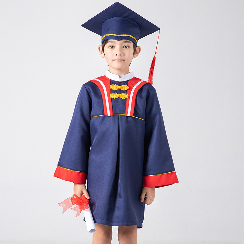 儿童博士服幼儿园学士服拍照衣服毕业袍博士帽小学毕业照服装礼服