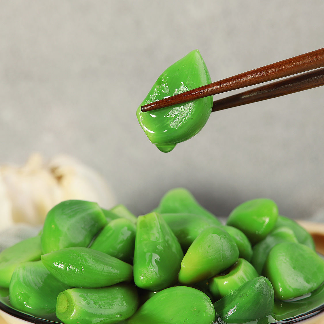 腊八蒜绿蒜山东糖醋蒜新蒜腌制泡菜糖蒜头醋泡大蒜头250g袋装咸菜