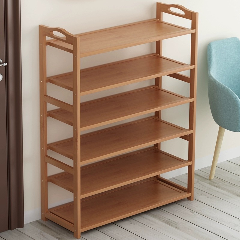 鞋架家用门口简易多层实木收纳小窄架子出租屋宿舍室内置物架鞋柜