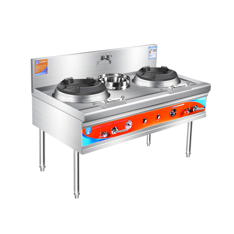 猛火灶商用饭店专用厨房爆炒单灶双灶天然气煤气带风机节能灶台